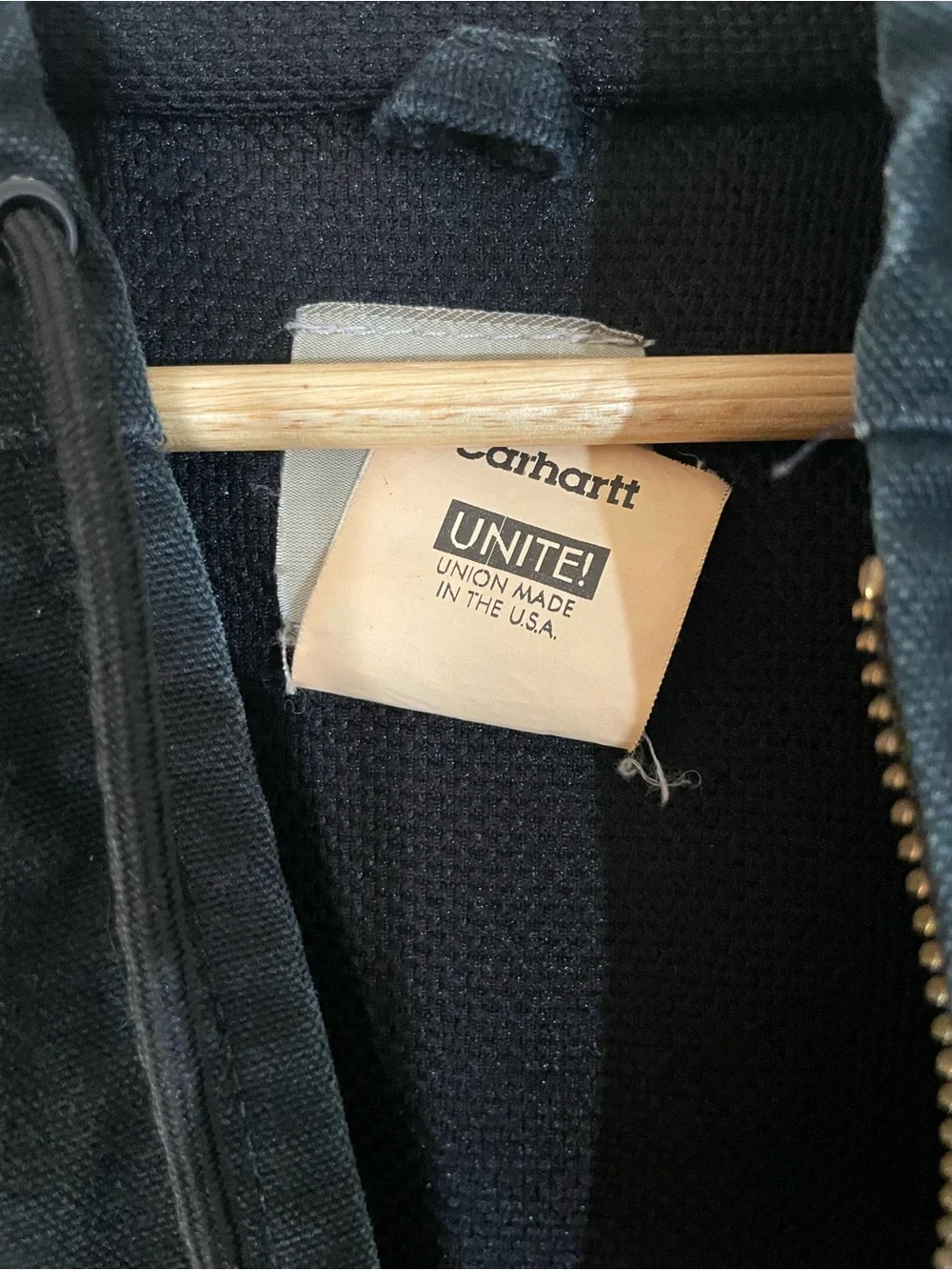 Carhartt Duck Canvas J131 Made In Usa Black Size Medium Workwear Casual Union